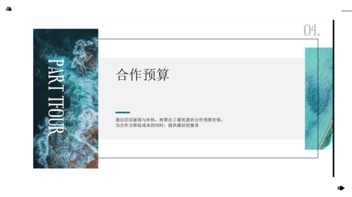 品牌合作策划蔚蓝大海碧海沙滩通用PPT模板