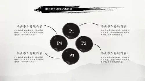 古典中国风水墨太极武术太极拳PPT模板