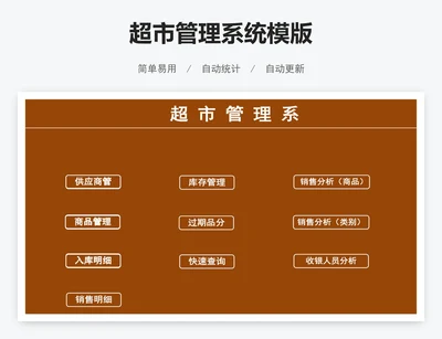 超市管理系统模版