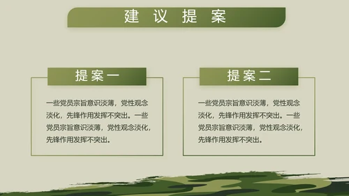 迷彩风格部队军事工作总结汇报动态PPT模板