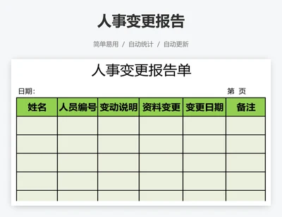 人事变更报告