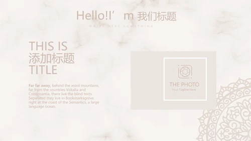 精美复古花纹古典风格工作总结动态PPT模板