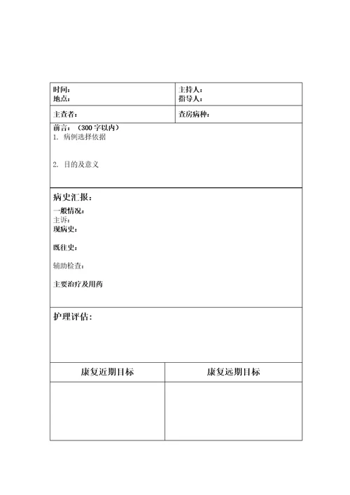 云南省第一人民医院康复护理护士个案护理记录