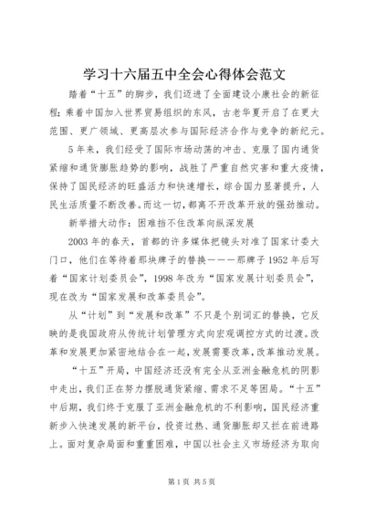 学习十六届五中全会心得体会范文.docx