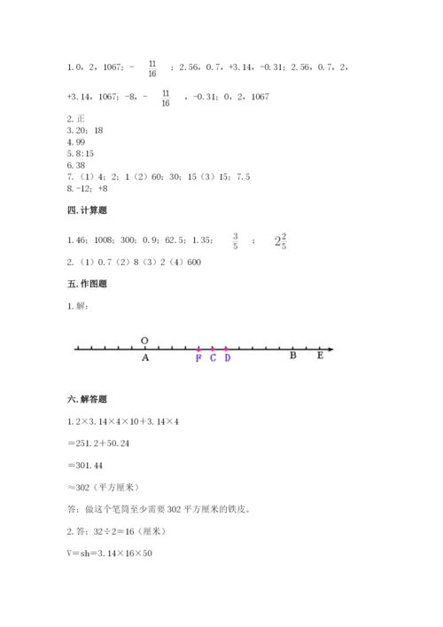 冀教版小学六年级下册数学期末综合素养测试卷精品（易错题）.docx