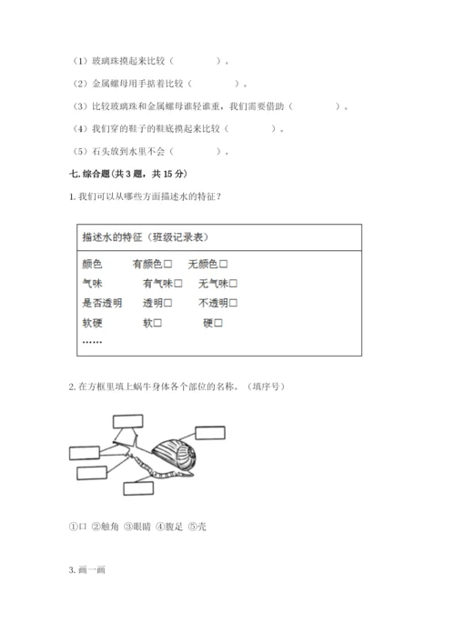 教科版一年级下册科学期末测试卷【名师系列】.docx