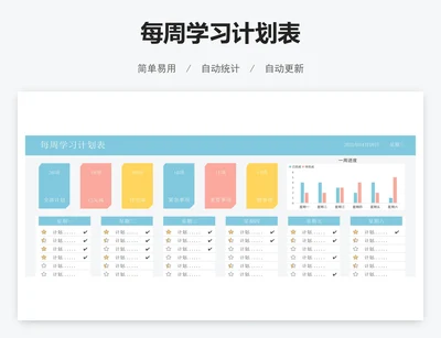 每周学习计划表