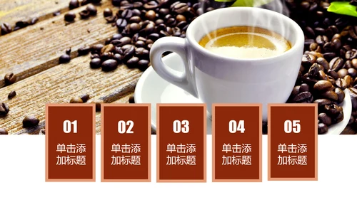 精美咖啡产品介绍下午茶咖啡厅PPT模版