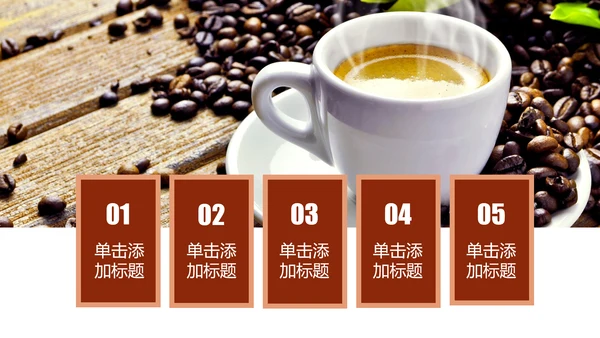 精美咖啡产品介绍下午茶咖啡厅PPT模版