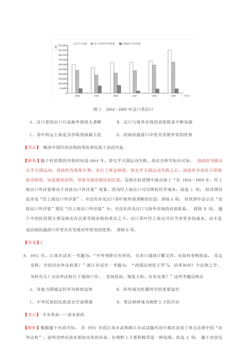 2020届高三历史模拟试题090316.docx