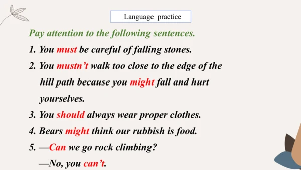Module4 Rules and suggestion Unit 3 Language in us
