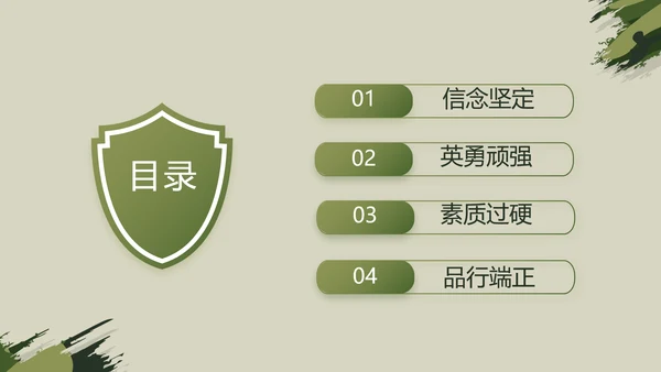 迷彩风八一军事部队工作总结汇报PPT