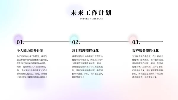 蓝紫弥散风简约工作总结汇报PPT模板