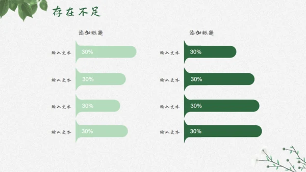 花卉植物清新雅致，述职报告通用PPT模板
