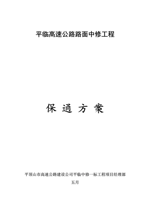保通专题方案.docx