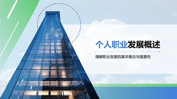 蓝色商务风职场成长蓝图汇报PPT模板