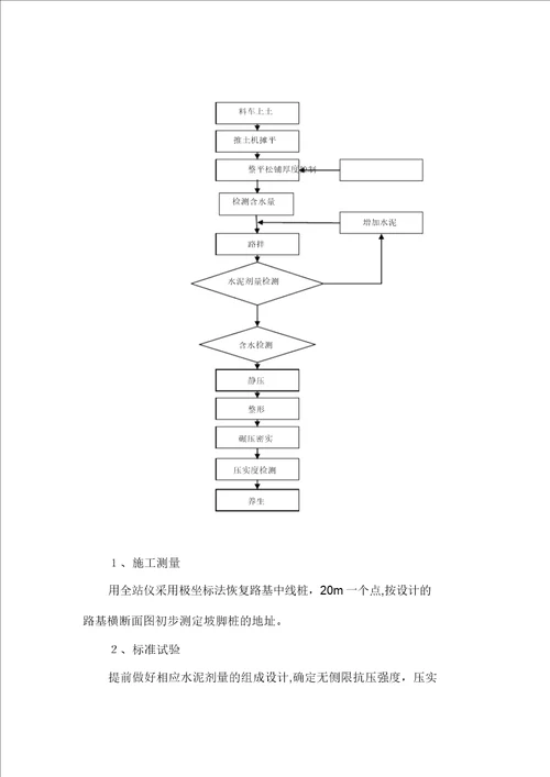 水泥土路基施工方案