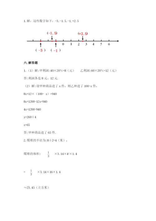 蒙自县六年级下册数学期末测试卷精选.docx