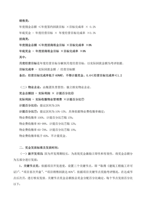 房地产集团奖金激励管理专业方案.docx