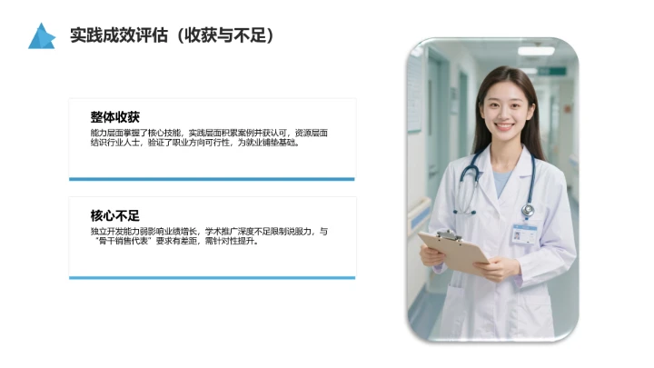 蓝色商务风临床医学专业大学生求职个人能力综合展示职业生涯规划通用PPT模版