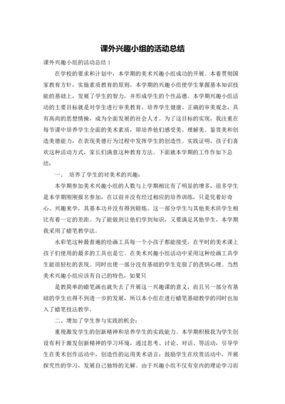 课外兴趣小组的活动总结.docx