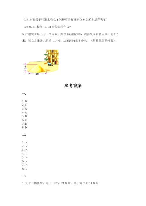 人教版小升初数学模拟试卷【培优a卷】.docx