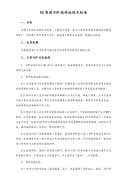 XX集团VIP接待流程及标准.docx