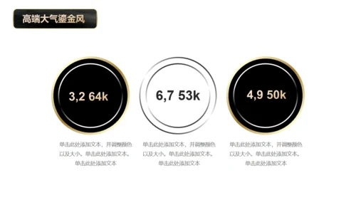 黑金质感大理石鎏金商务商业汇报通用PPT模板
