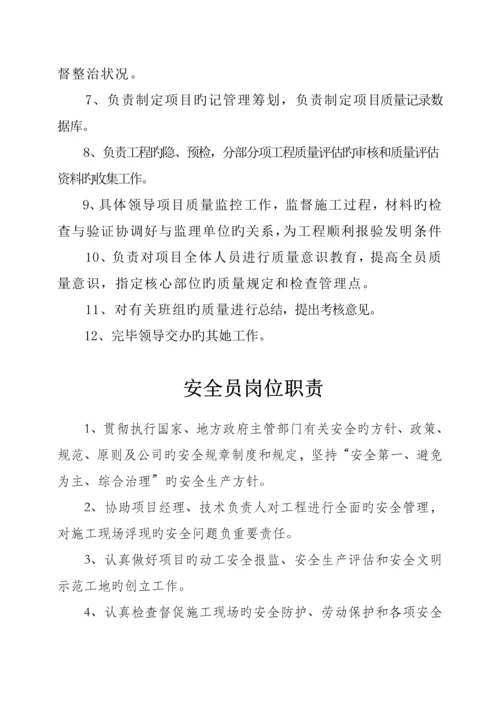 优质建筑工地岗位基本职责及日常分工.docx