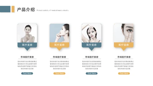 医疗美容产品宣传整形医院医美介绍通用PPT模板