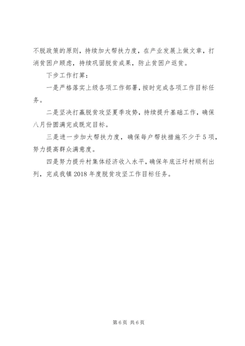 乡镇某年上半年扶贫工作总结和下半年工作计划.docx