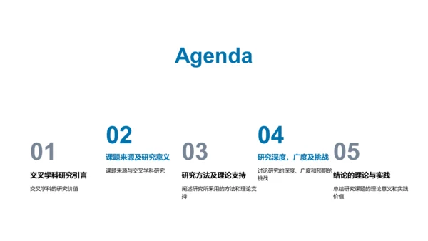 交叉学科开题答辩报告PPT模板