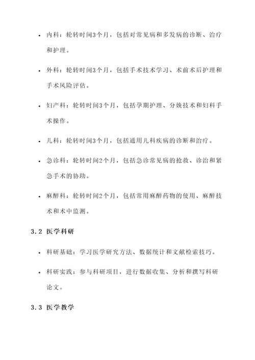 轮转医师培训方案