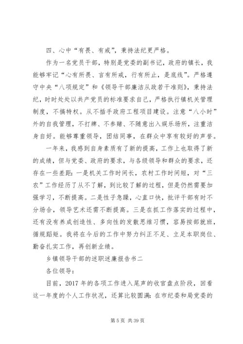 乡镇领导干部的述职述廉报告书.docx