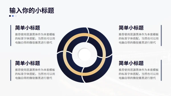 简约大气蓝金色企业工作汇报动态通用PPT模板