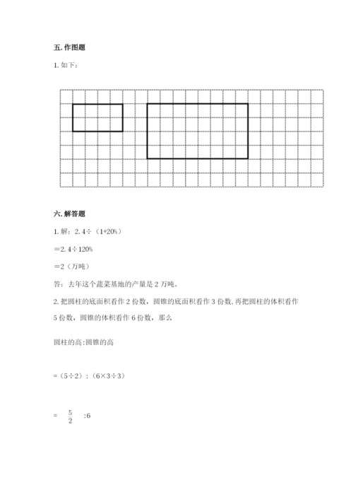 北京版六年级下册数学期末测试卷（网校专用）.docx