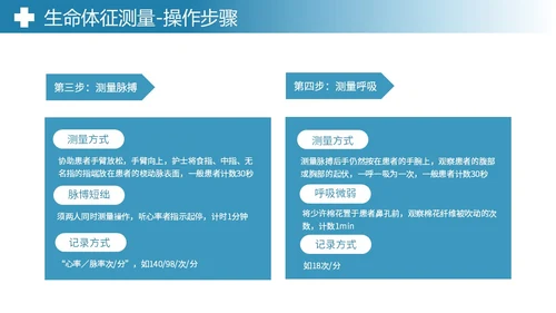蓝色实拍风简约风生命体征测量医疗通用培训课件PPT