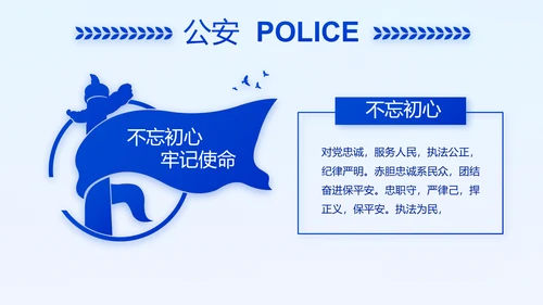 蓝色大气公安警察年终工作总结汇报动态PPT模板