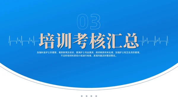 蓝色渐变色商务风护理质控工作总结共探护理质量医疗培PPT模板