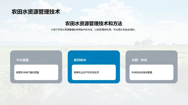 农田水利的科学管理