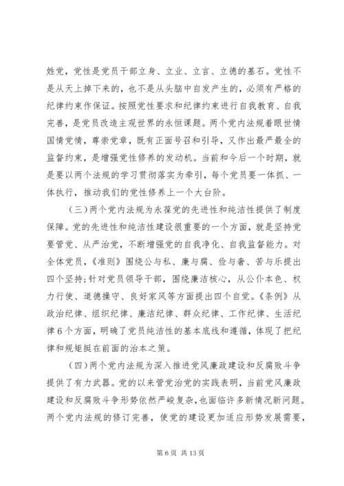 严守党规党纪+做忠诚干净担当合格党员对照检查材料.docx