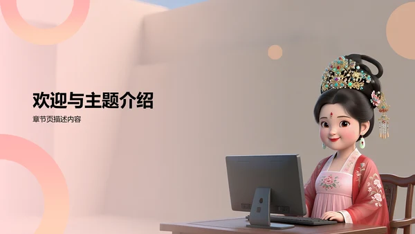 粉色3D风新生自我介绍PPT模板