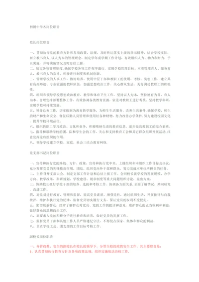 中学各岗位职责分工.docx