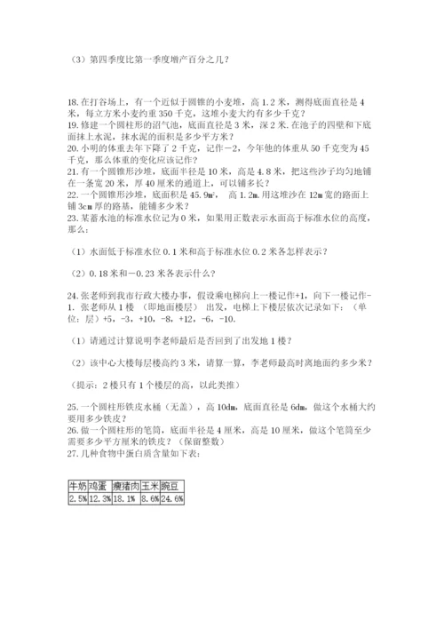 六年级小升初数学解决问题50道（易错题）.docx