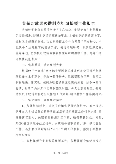 某镇对软弱涣散村党组织整顿工作报告.docx