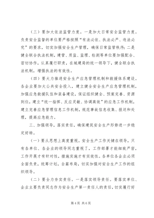 副县长在建筑安全生产工作的讲话.docx