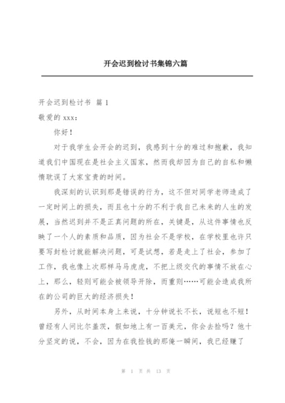 开会迟到检讨书集锦六篇.docx