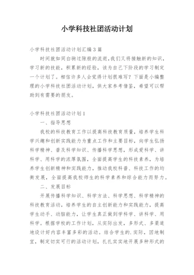 小学科技社团活动计划.docx