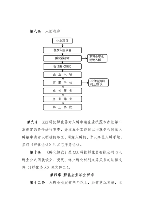 孵化器内部管理制度.docx