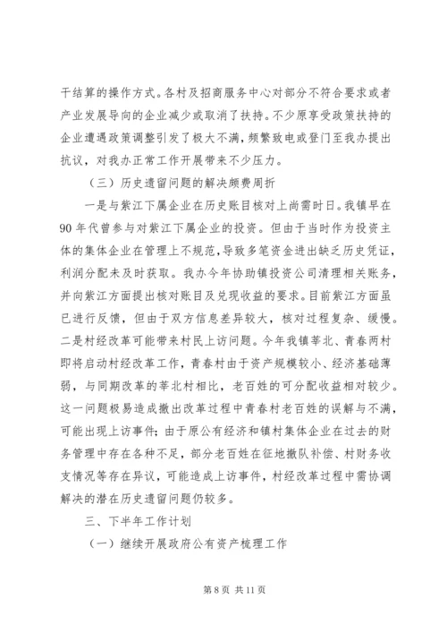 经发办上半年工作总结及下半年工作计划 (3).docx